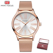 MINI FOCUS Women Watches Luxury Brand Quartz Watch Womens Fashion Casual Dress Simple Watch Waterproof Ladies Clock Reloj Mujer