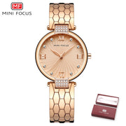 MINI FOCUS Brand Luxury Fashion Women Quartz Watches Ladies Dress Watch Women&#39;s Wristwatch Rose Gold Reloj Mujer Dames Horloges